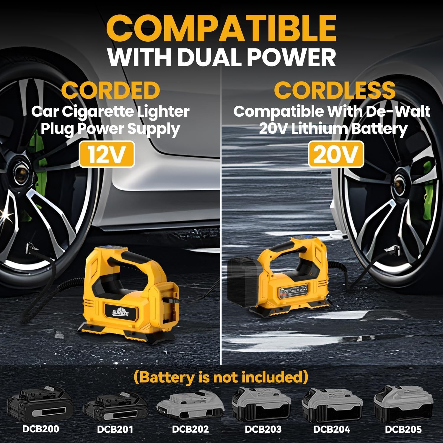 Cordless Tire Air Compressor Dewalt 20V Max Battery 150PSI Portable Air Pump New