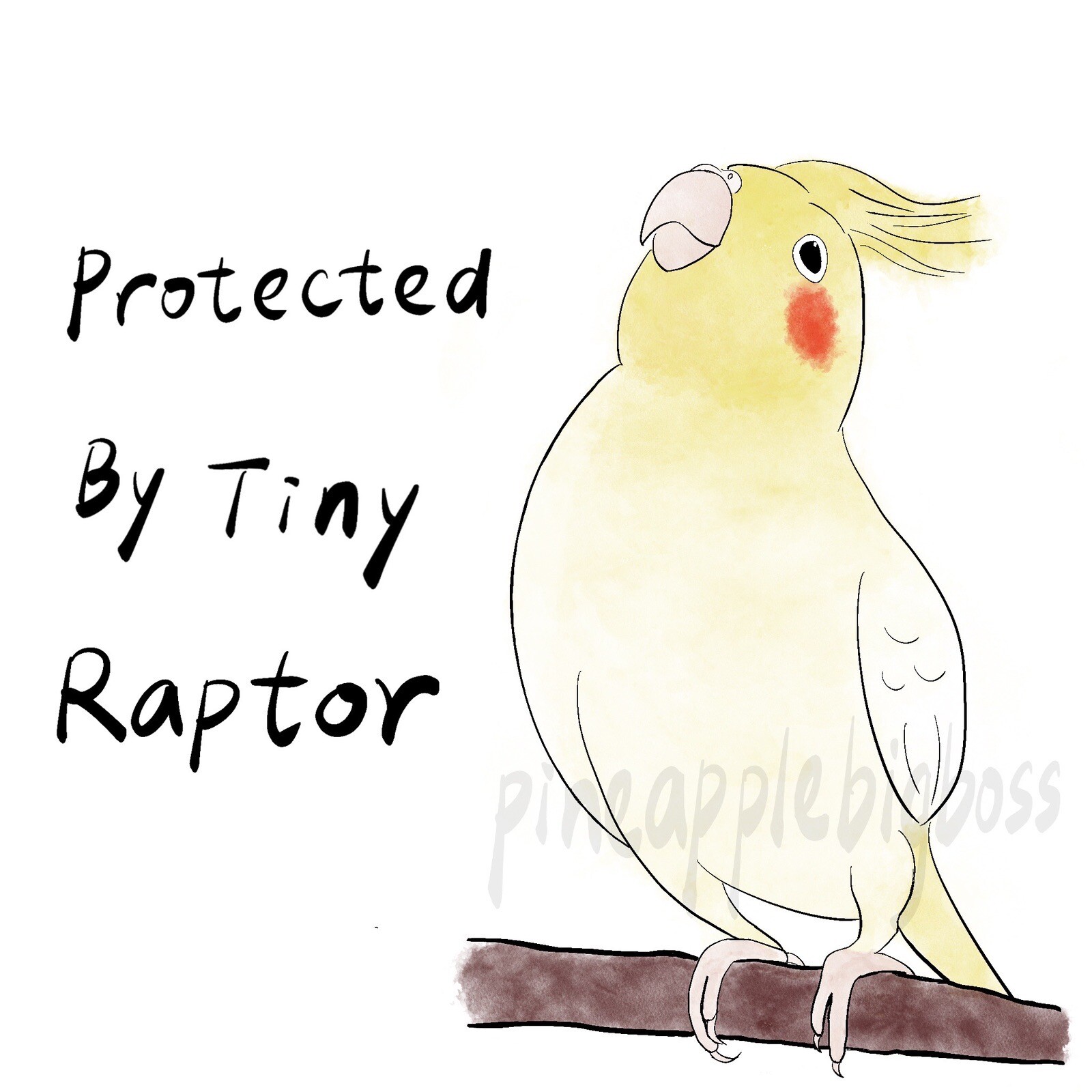 Lutino Cockatiel CAR Sticker Outdoor use / UV & Water Proof Parrot Sticker