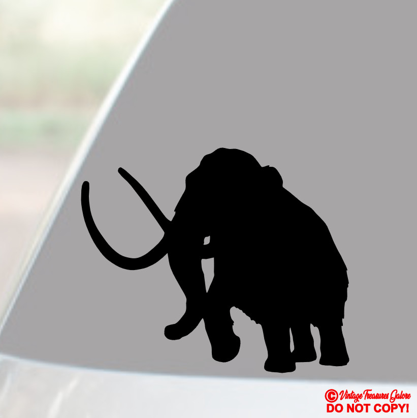 WOOLLY MAMMOTH Vinyl Decal Sticker Car Truck Window Wall Bumper EXTINCT ANIMAL