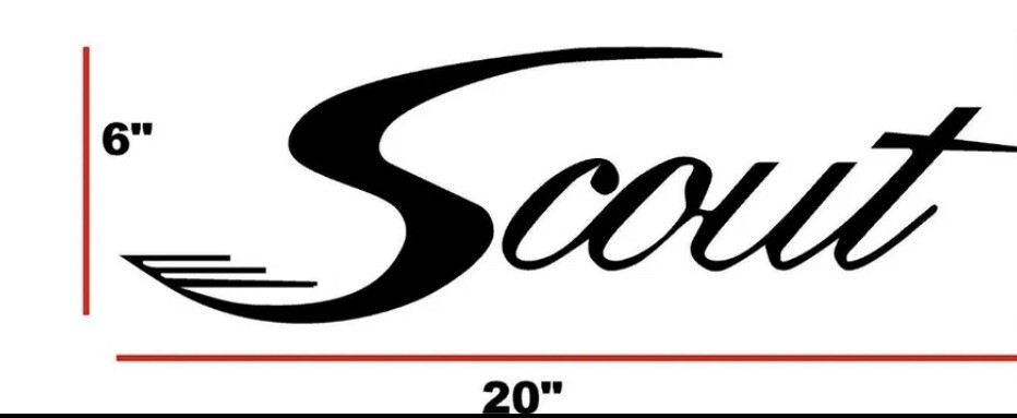 Scout Boats HULL REPLACEMENT BOAT SIDE 2 DECALS EMBLEM LOGO OEM VINYL 
