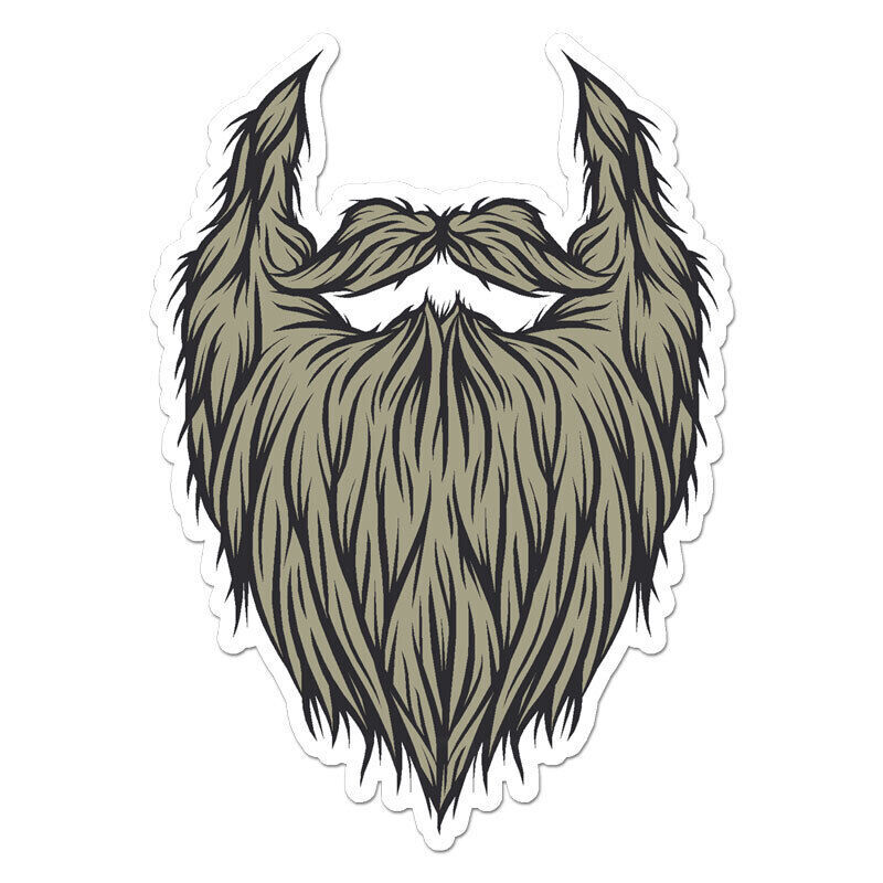 Beard Mustache Sticker Decal