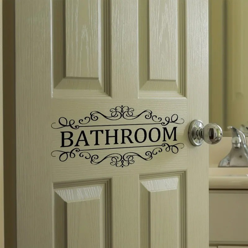 Waterproof Bathroom Wall Sticker PVC Home Decor Wall Door Decoration Decal