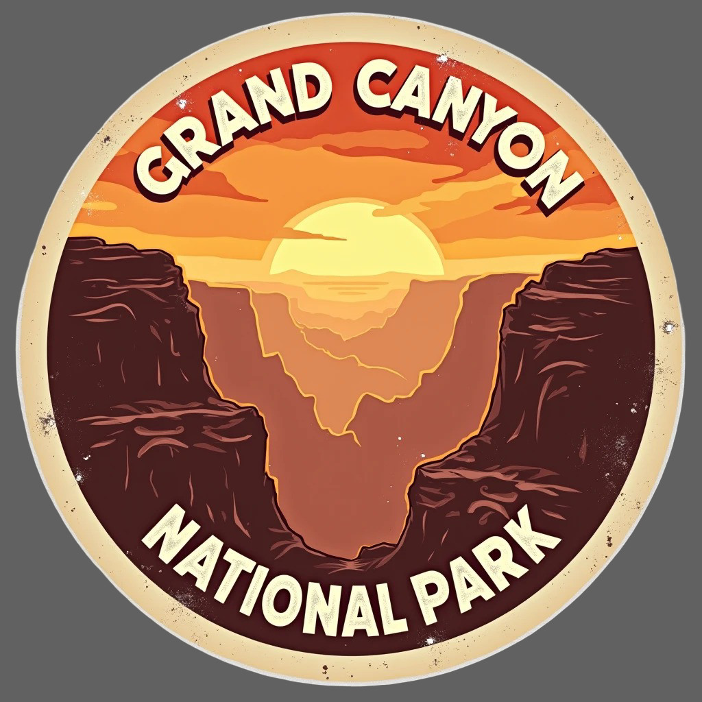 Grand Canyon National Park Sticker Vinyl Decal Desert Canyon Sunset View
