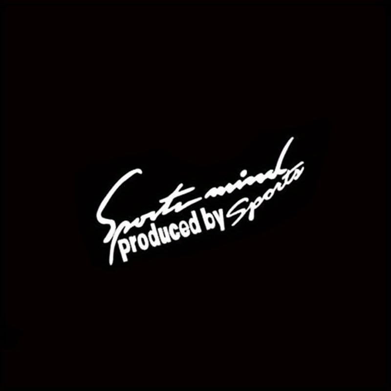 2PCS Sports Mind Reflective Racing Decal – Vinyl Hood,Black Red | Body, Windo…