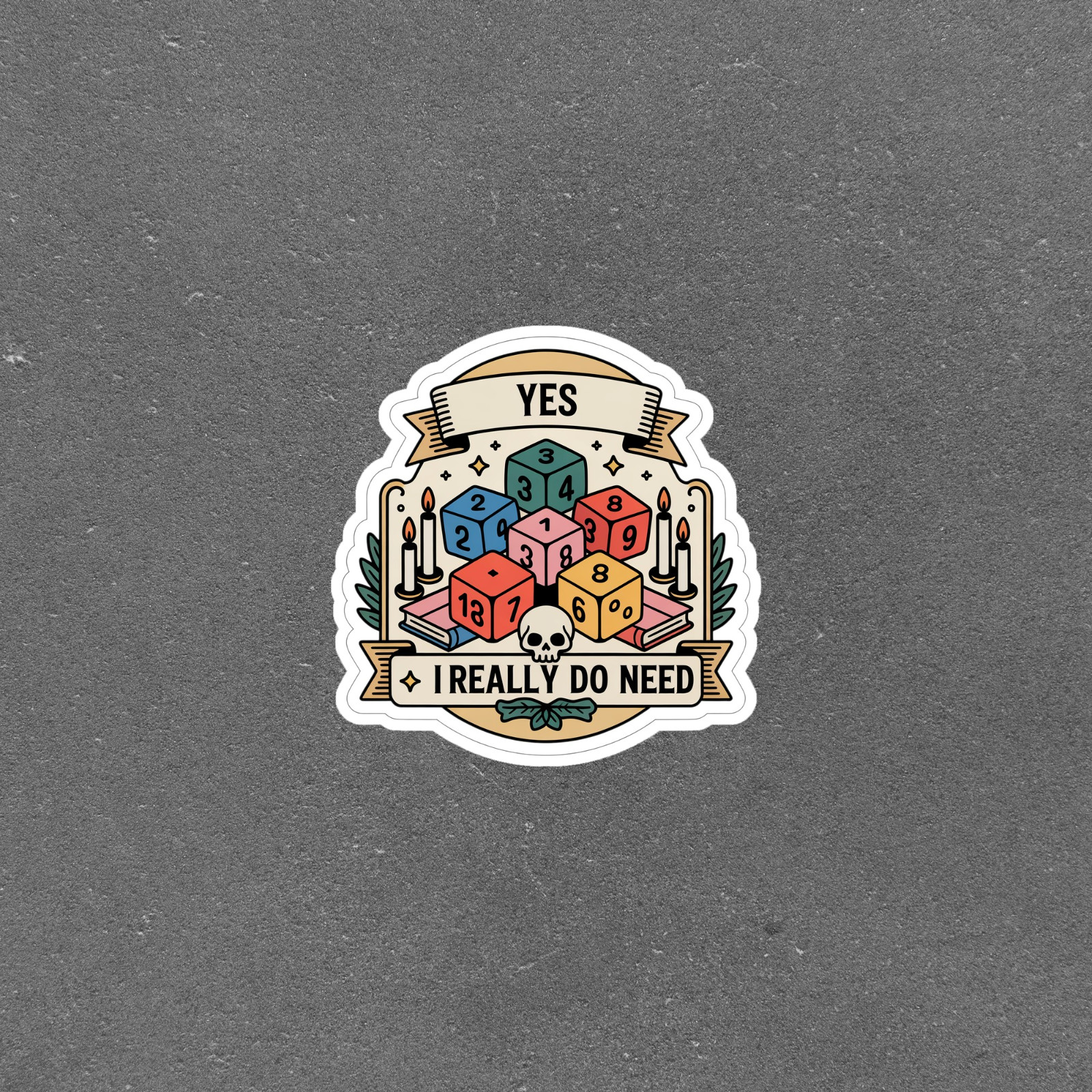 Roleplaying Dice Collector Vinyl Sticker for Gamers and Tabletop Enthusiasts #65