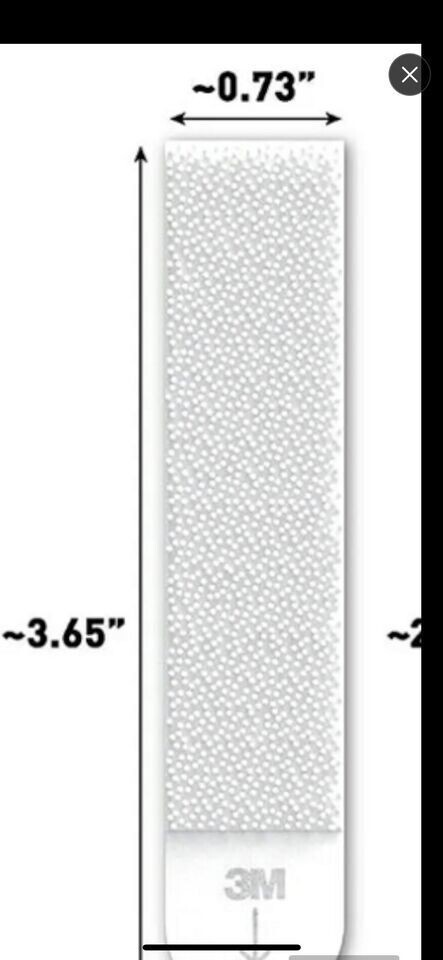 16 STRIPS 3M 8 Pairs 3.65*.73 in- Command Poster White Large Damage Free Hanging