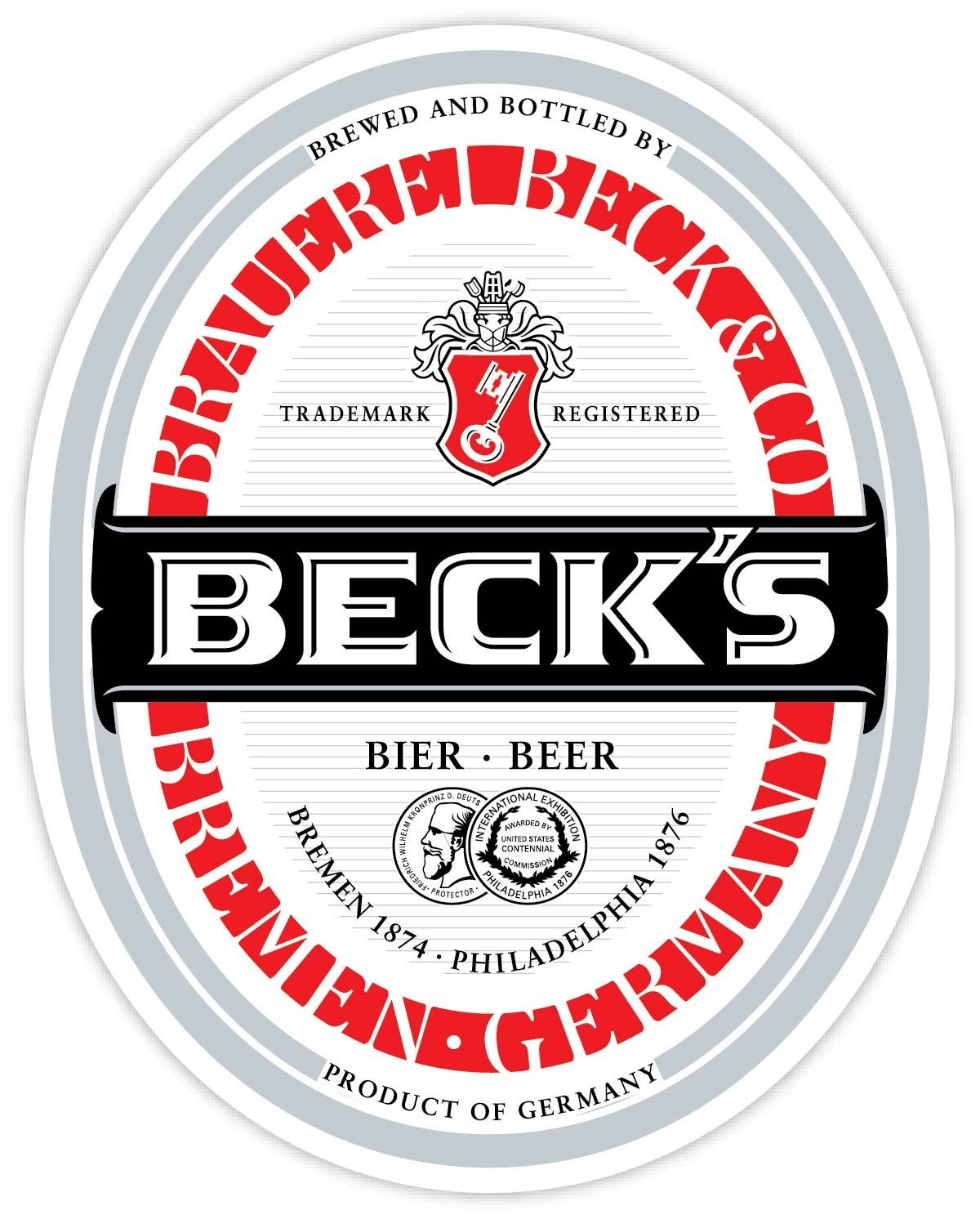 BECK'S Sticker Decal *DIFFERENT SIZES* German Beer Car Bumper Window Bar Wall