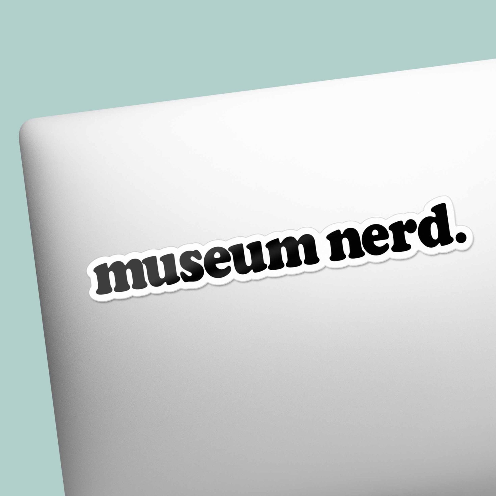 Museum Nerd Sticker – Cute Nerdy Decal for Laptop & Hydroflask Water Bottle