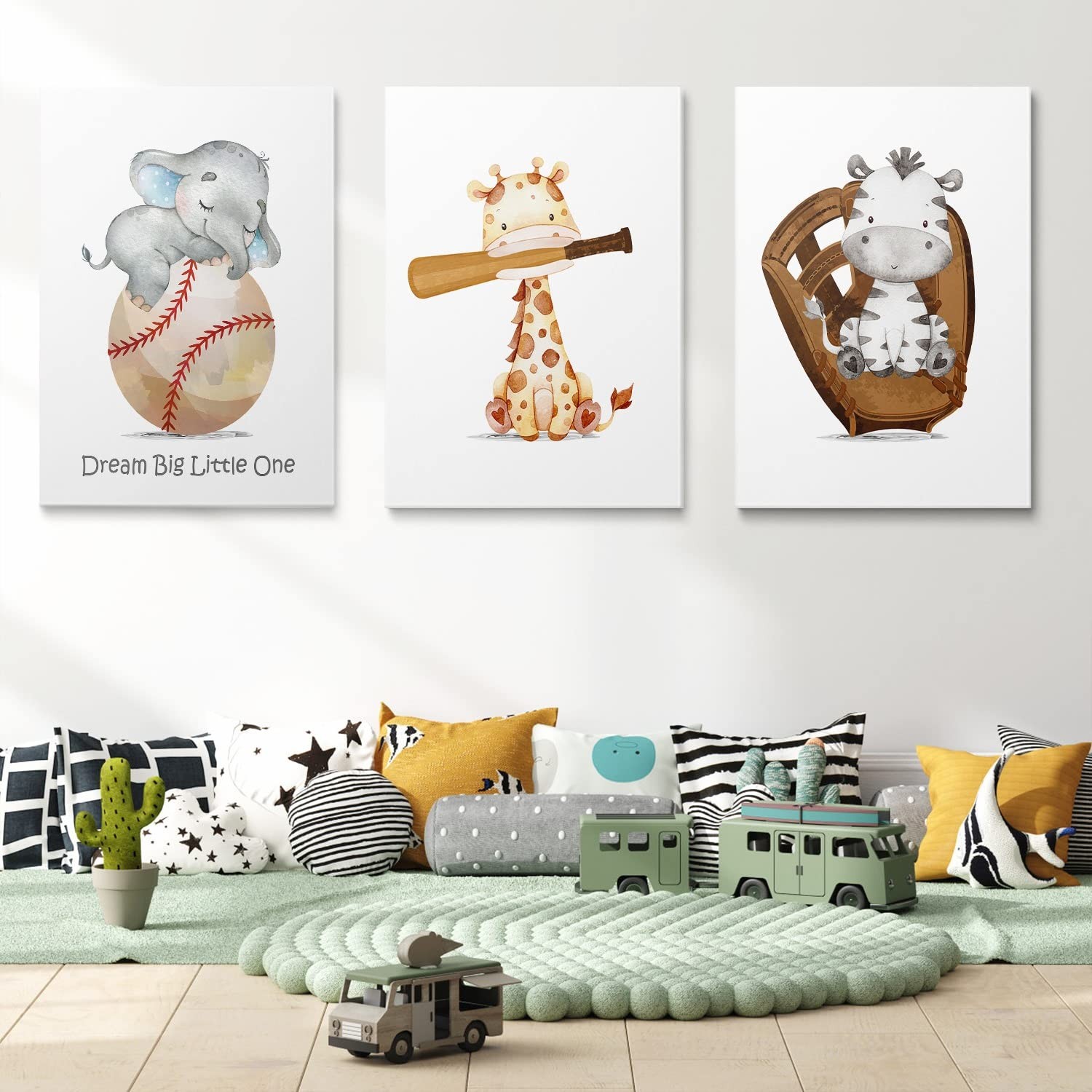 Baseball Sports Nursery Decor Boy Nursery Wall Decoration Baby Boy Sport Canv…