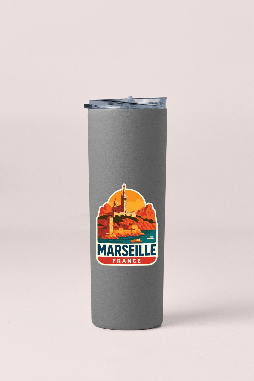 Marseille France Sticker Decal Vinyl Die-Cut City Skyline Landmark Design