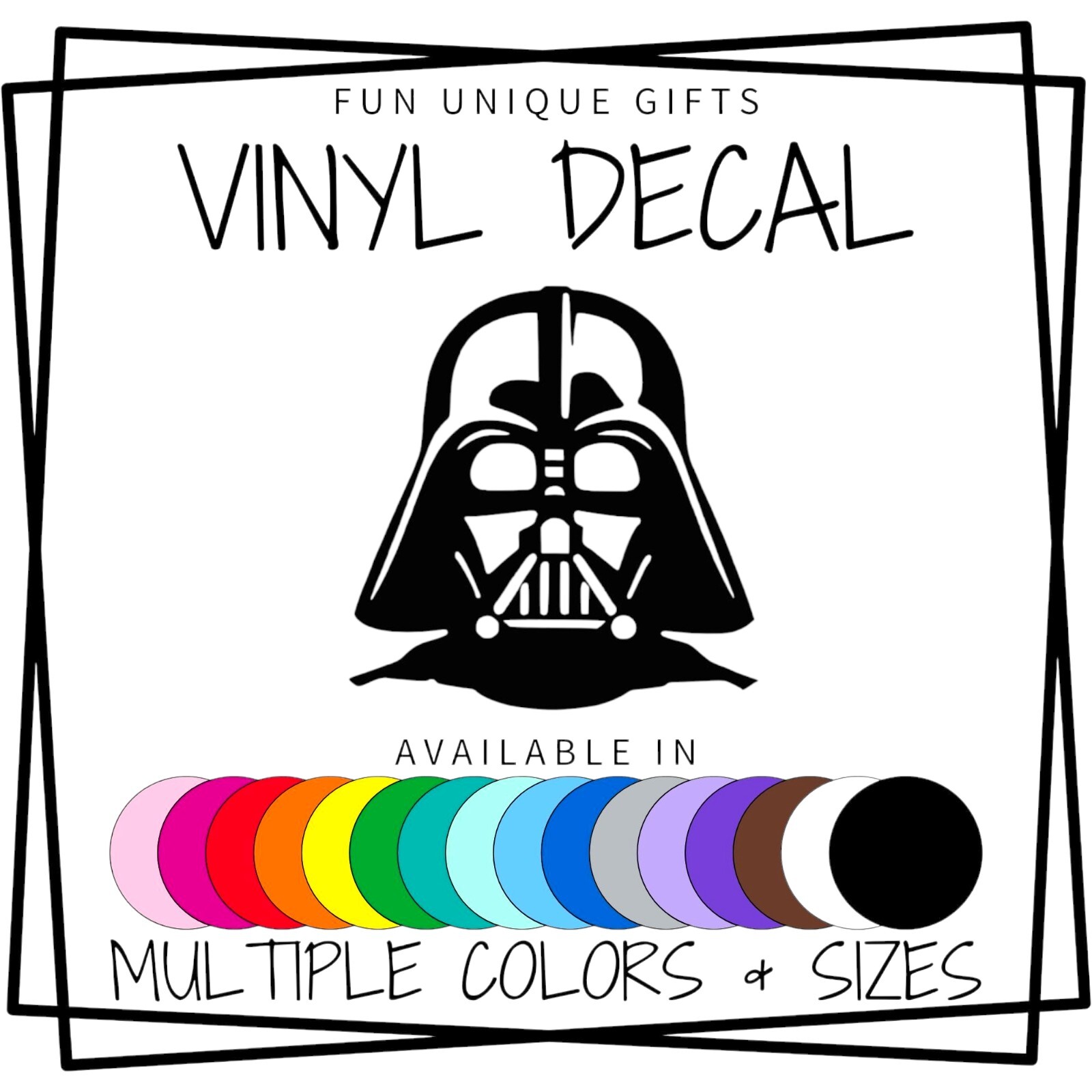 Darth Vader Vinyl Decal Sticker -Multiple Colors & Sizes- FREE SHIPPING