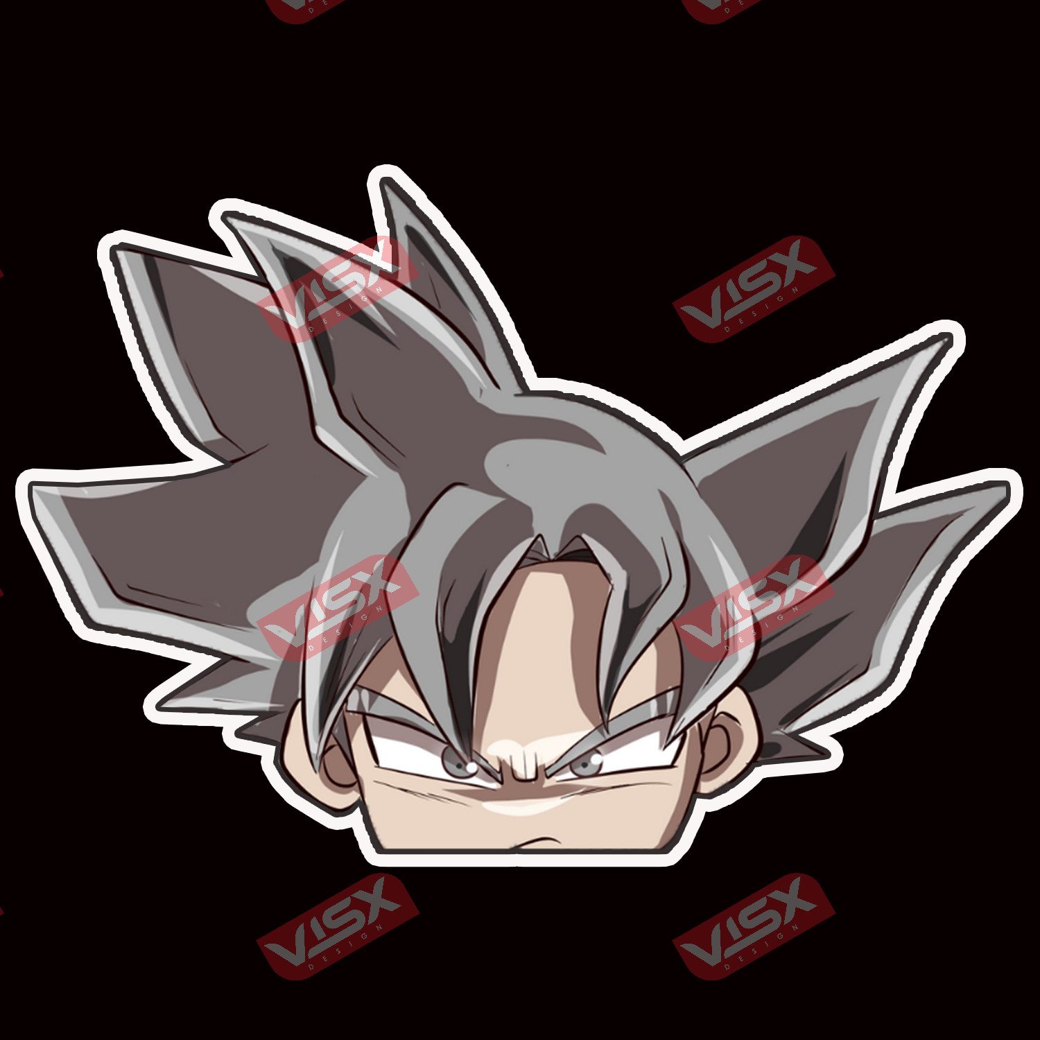 Goku 2 Dragon Ball Z Anime Cute Peeker Bumper Sticker Car Decal Vinyl Funny