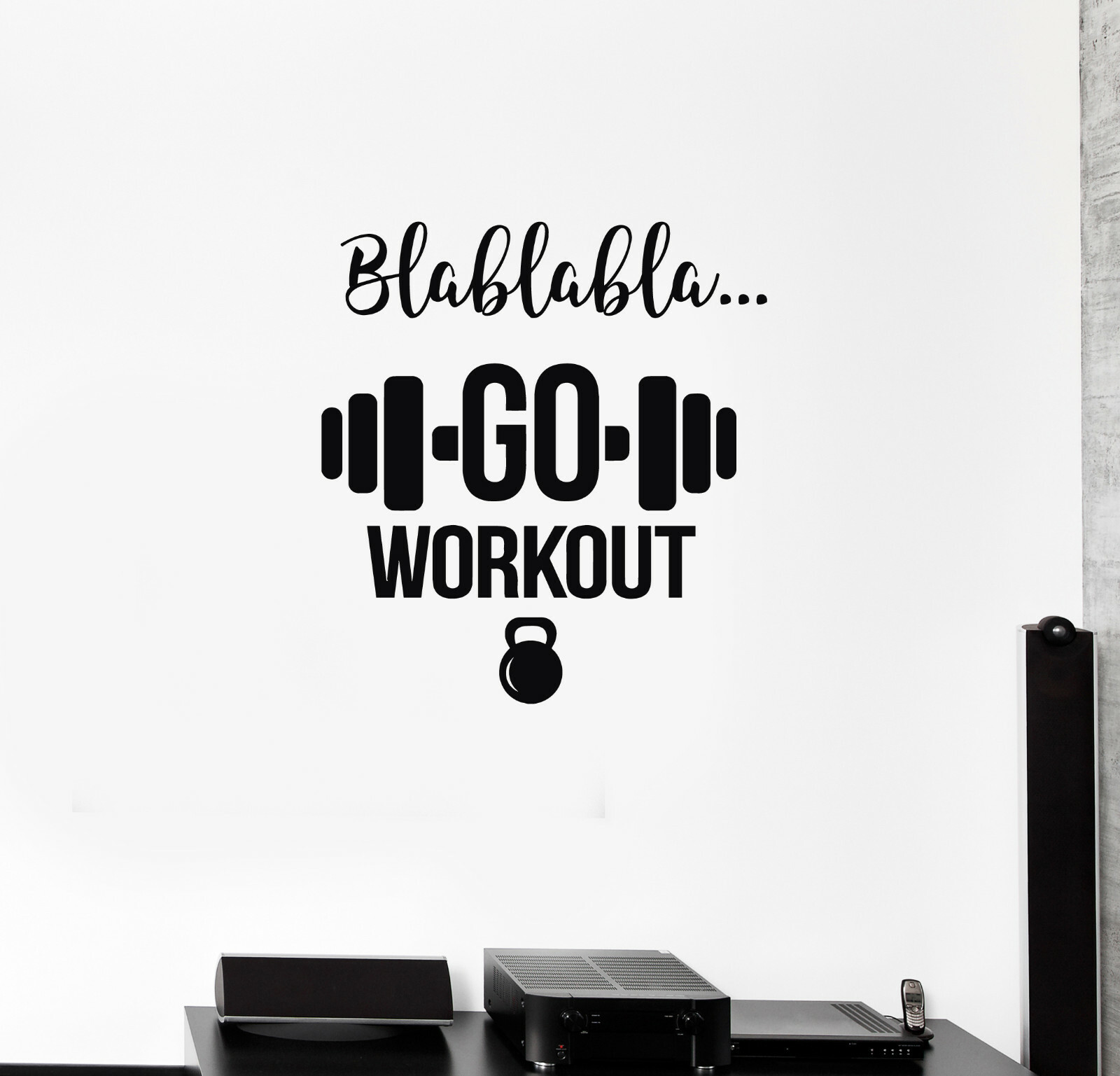 Vinyl Wall Decal Gym Motivating Quote Workout Fitness Club Stickers (ig5435)