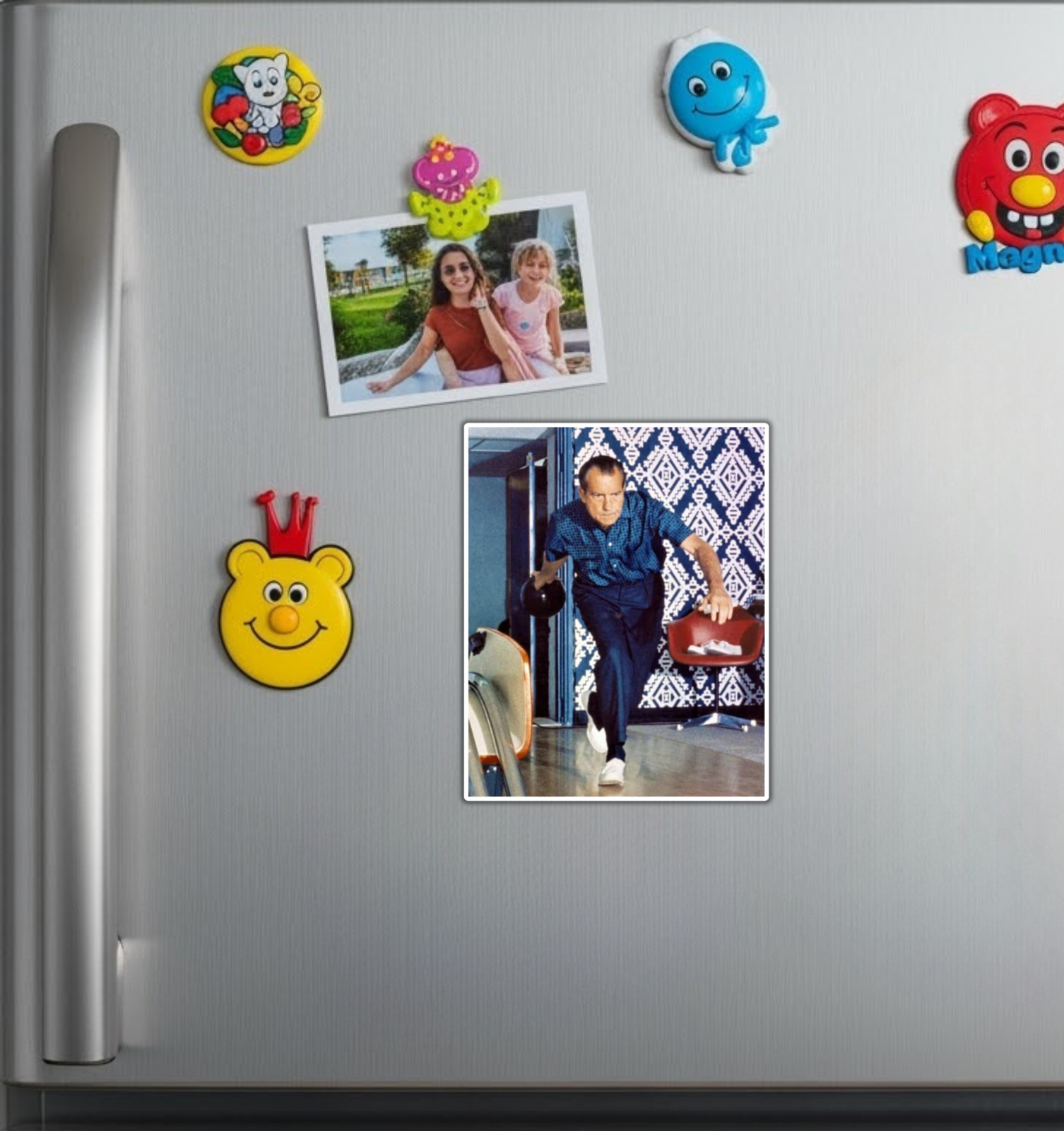 Richard Nixon Bowling Fridge Magnet or Laptop Sticker