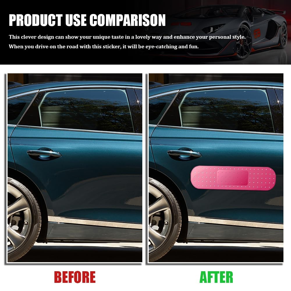 2PCS Car Bandaid Sticker, Giant Car Bumper Sticker Large Bandage Decal, Banda…