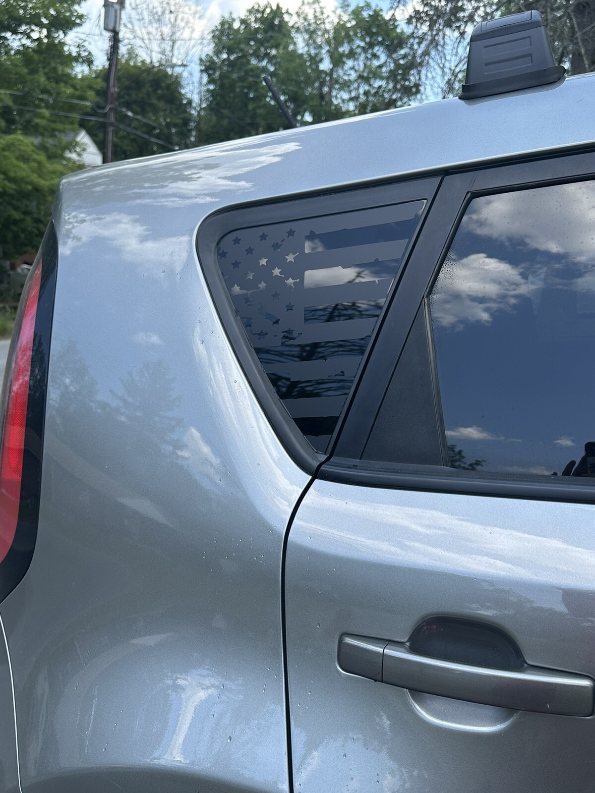 USA Distressed flag quarter panel window decals Fit any 2014-2019 Kia Soul