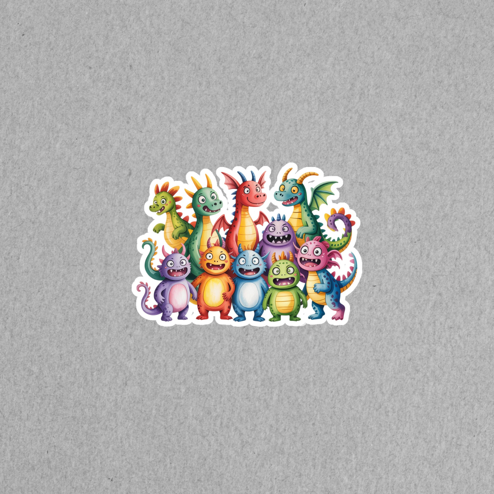 Colorful Cute Dragon Friends Sticker Collection Waterproof Vinyl #6862