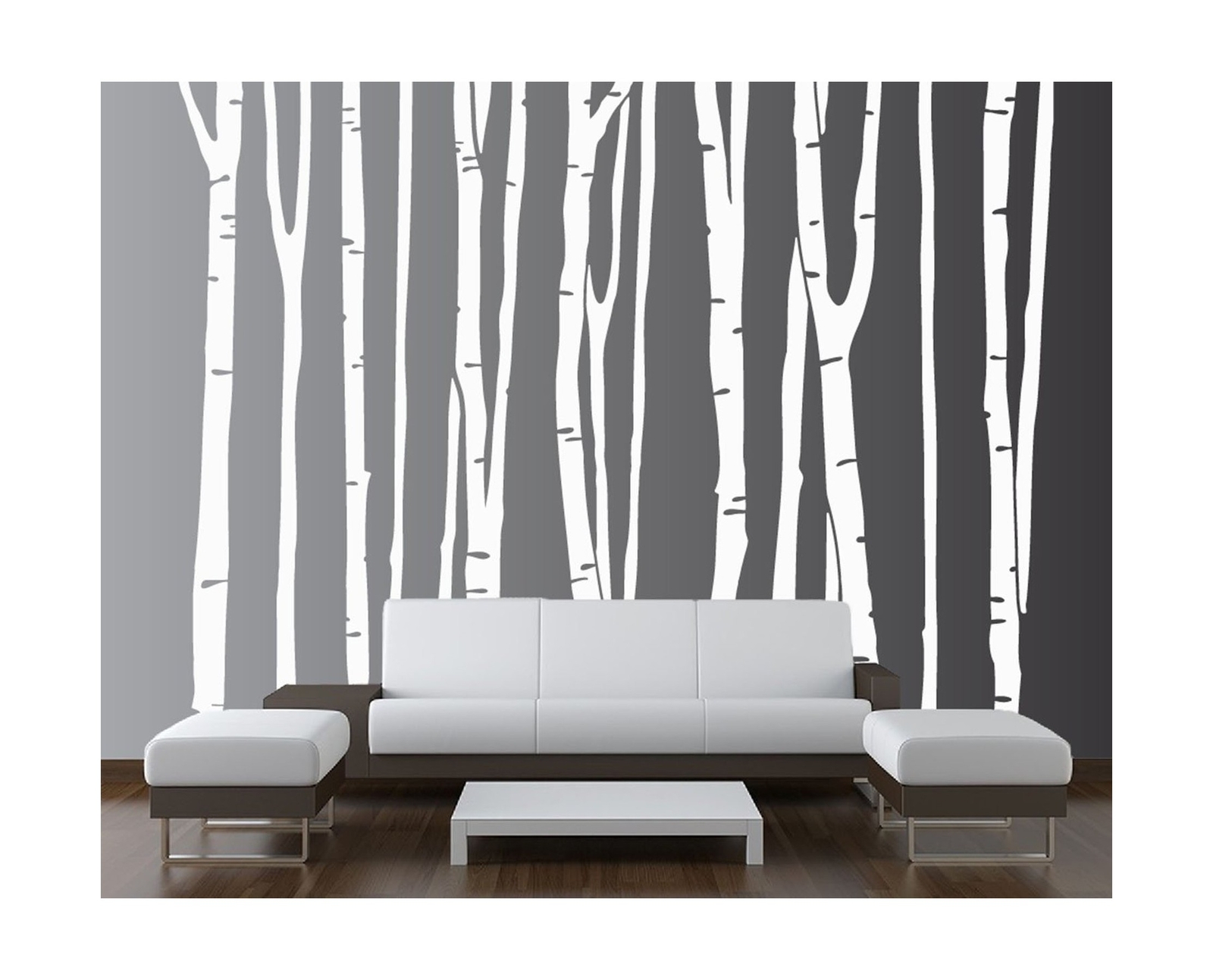 Large Wall Birch Tree Decal Forest Kids Vinyl Sticker Removable (9 Trees) (10…
