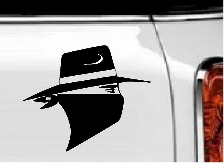 Bandit Outlaw Vinyl Decal Home Décor 5" x 6"