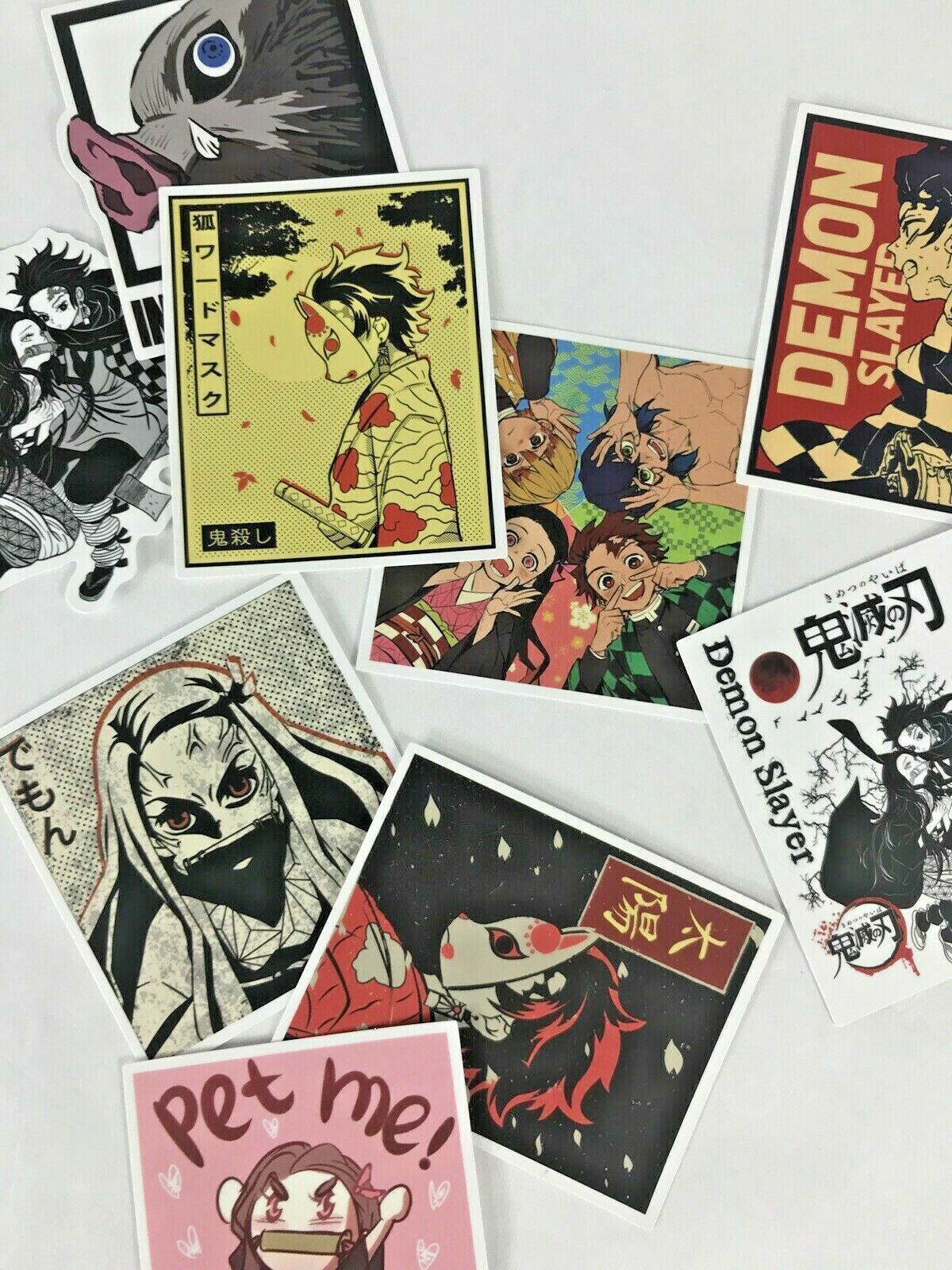100pc Demon Slayer Jump Comics Anime Phone Laptop Wall Decal Peeker Sticker Pack