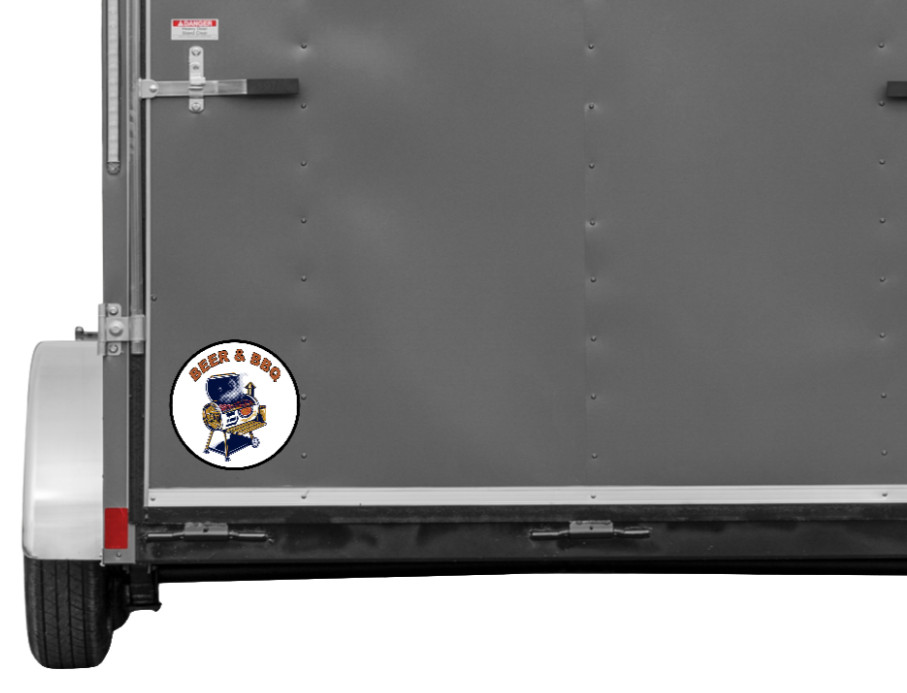 BBQ – Beer & BBQ – Vinyl Decal Sticker Cooler Truck Trailer Smoker Laptop Grill