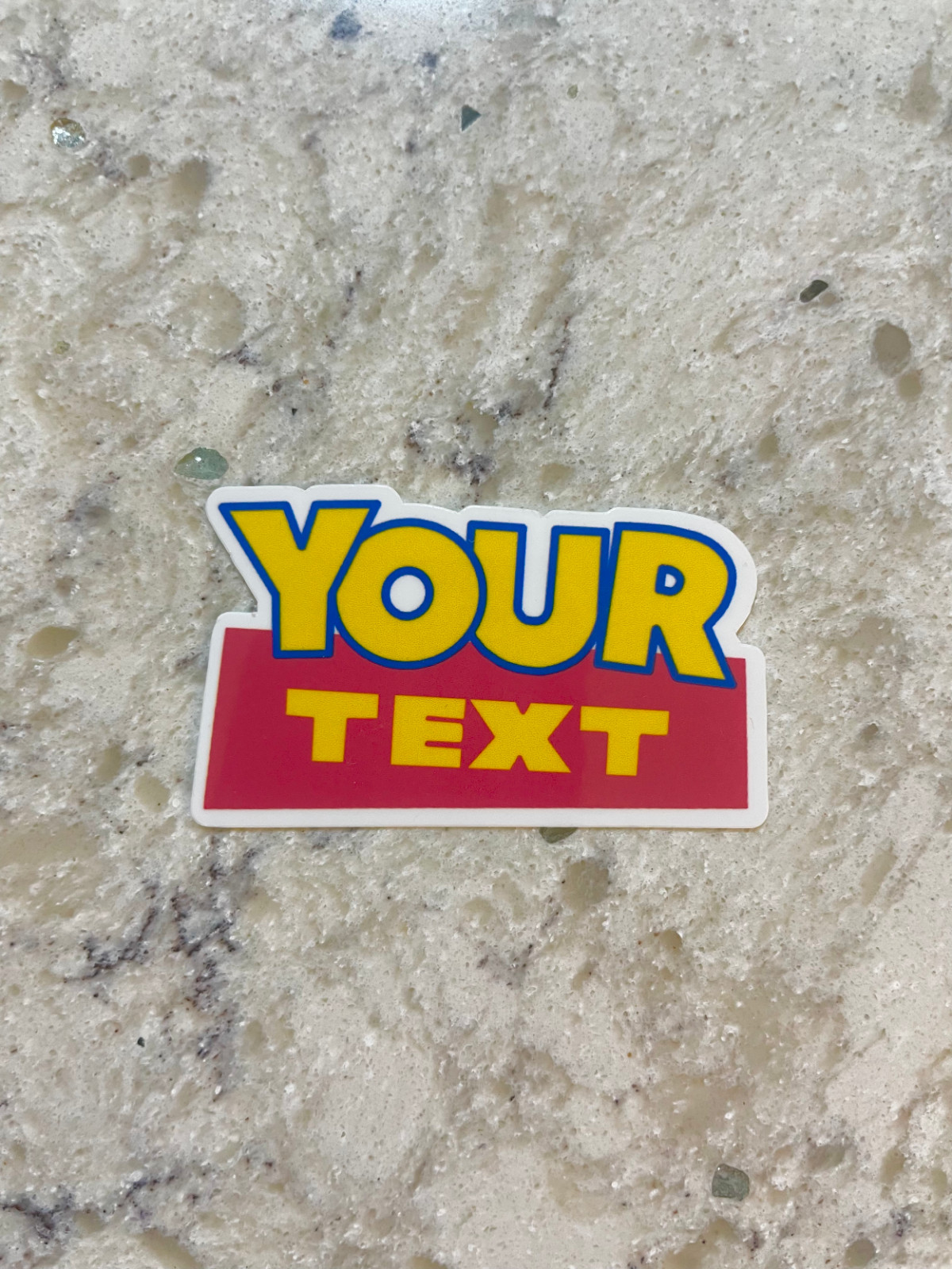 Custom Toy Story Text Sticker l Gloss or Holographic l Waterproof Decal