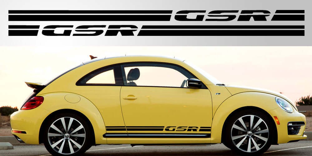 Aftermarket Volkswagen Beetle GSR Side Decals