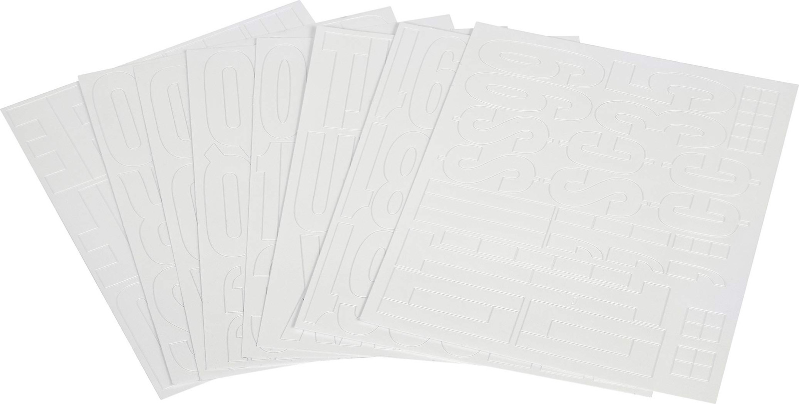 2 Inch White Vinyl Self Adhesive Letters and Numbers for Home and Workplace