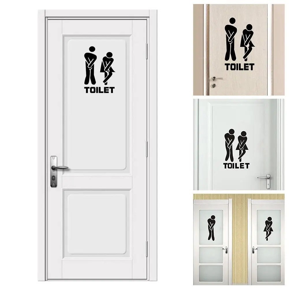 New Funny Toilet Wall Sticker Waterproof Bathroom Decal Fast Shipping