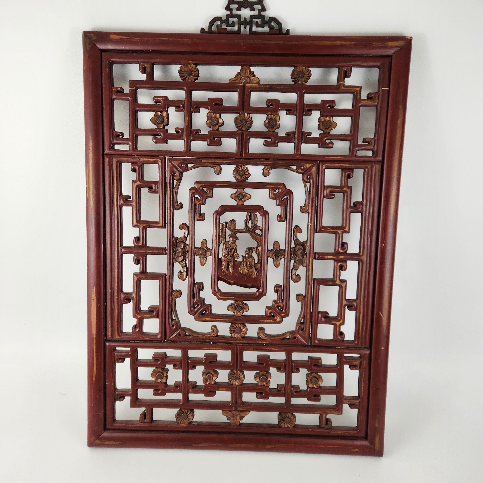 Vintage Chinese Hand Carved Wall Decor