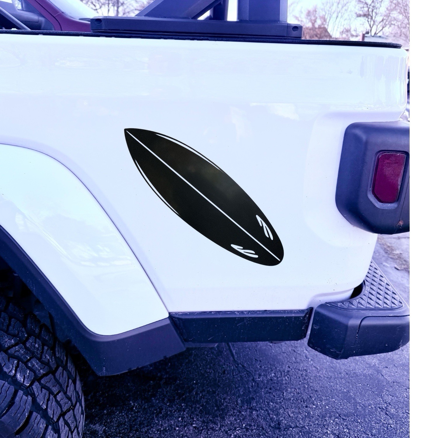 Surfboard Vinyl Decal for car, Windows Laptops Any Smooth Surface design #16