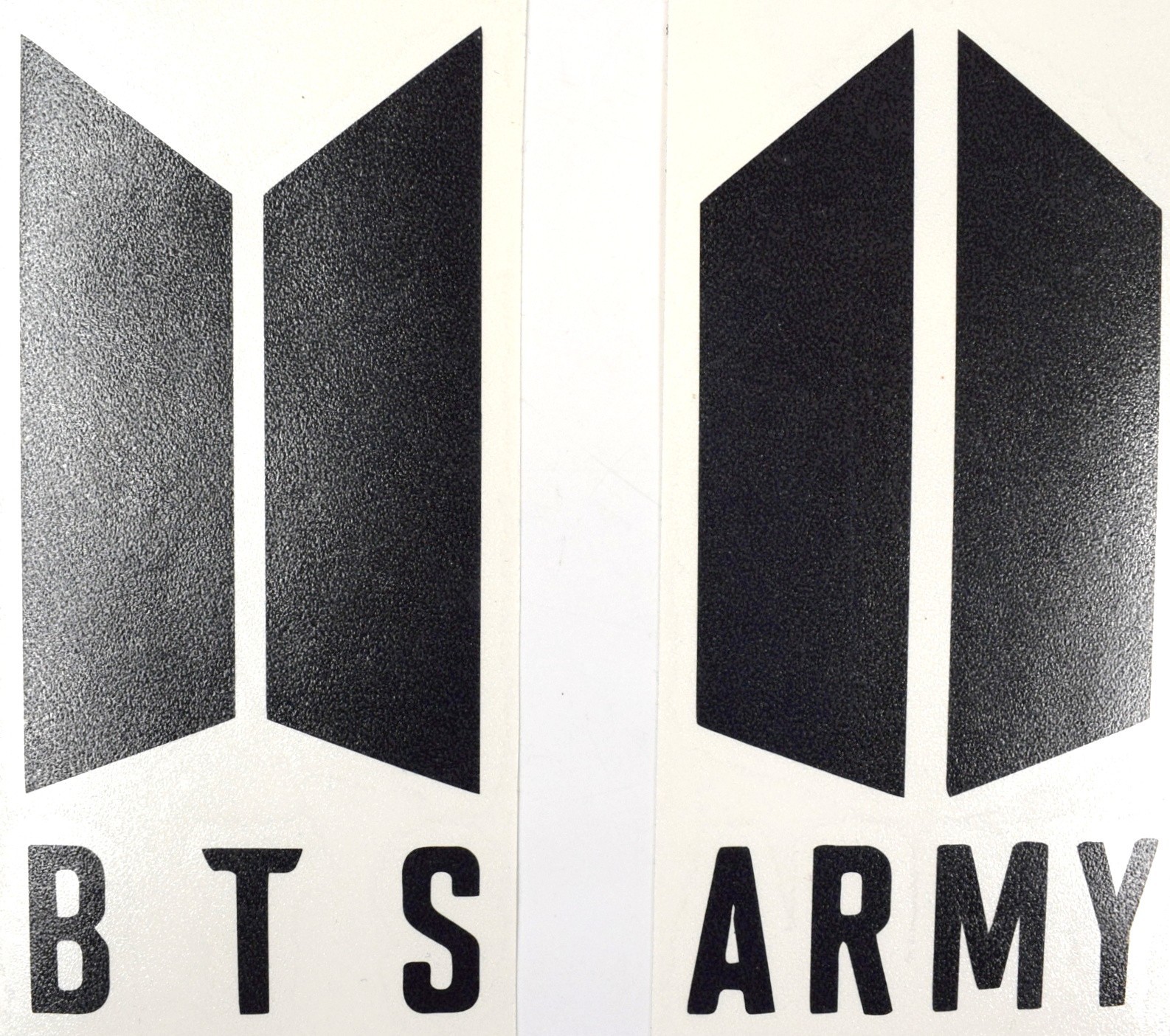 BTS + ARMY Indoor/Outdoor Decal Stickers (Matte Black) 6.5 in. x 3 in. USA