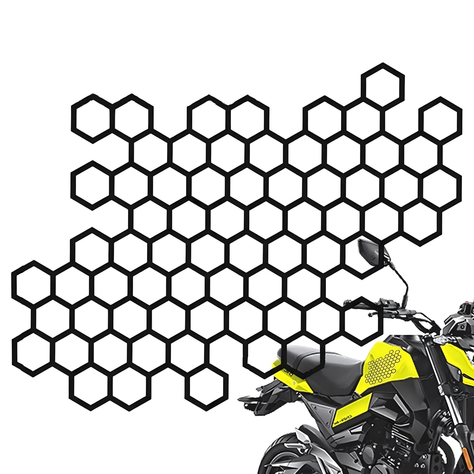 Weather-Resistant Lightweight Decorative Hexagonal Honeycomb Pattern Car Sticker