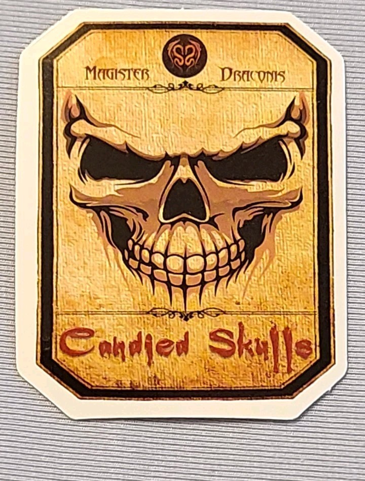 Candied Skulls Sticker Potion Skull Halloween Gothic Vinyl Die Cut Journal Decal