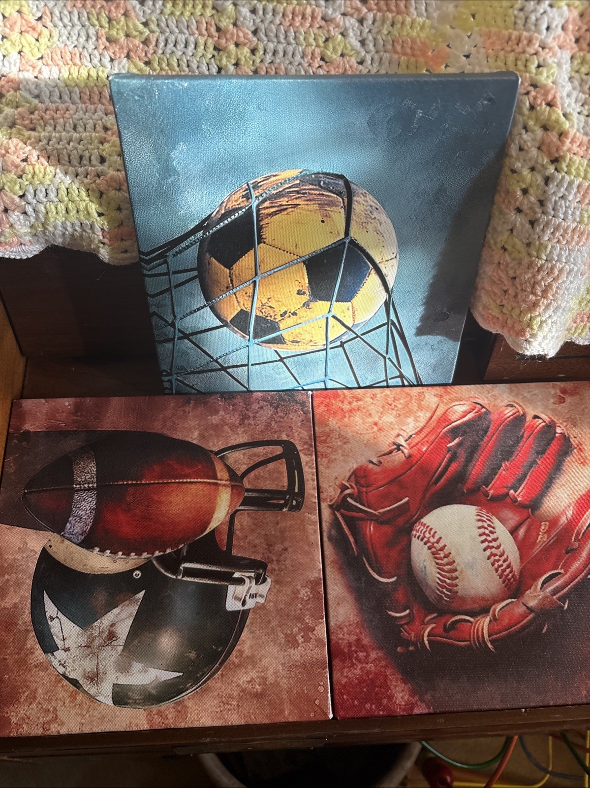 Vinyl Wall Decal, large 24 X 18 inch, Baseball, Full color, Boy's Room