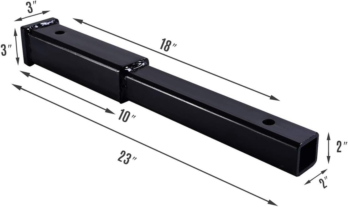 18" Trailer Hitch Extension for 2-Inch Receiver Tube Extender Receiver Extension