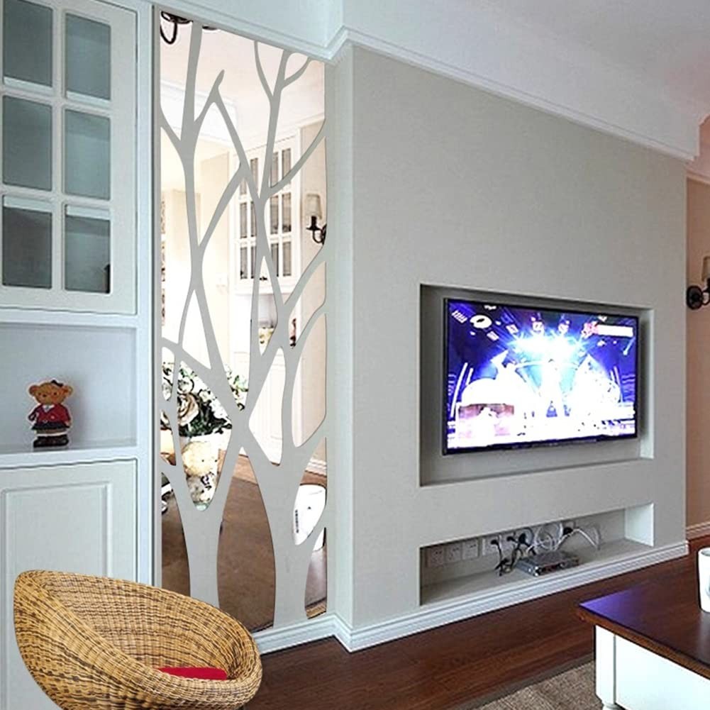 Family Tree Wall Decor Mirror Wall Art 3D DIY Acrylic Decorative Mirror Wall …