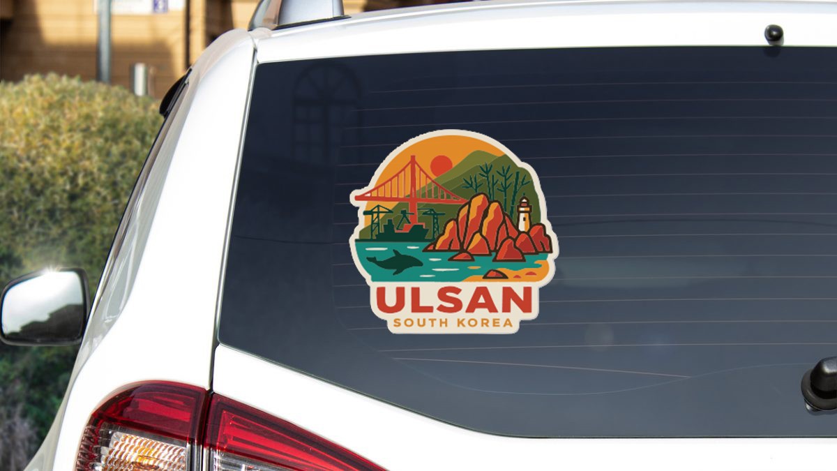 Ulsan South Korea Sticker Decal Vinyl Die-Cut City Skyline Landmark Design