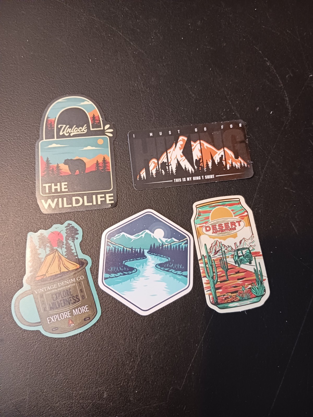 25 Outdoors-Themed Vinyl Stickers Hiking, Camping, Bigfoot…Lot 2 of 2