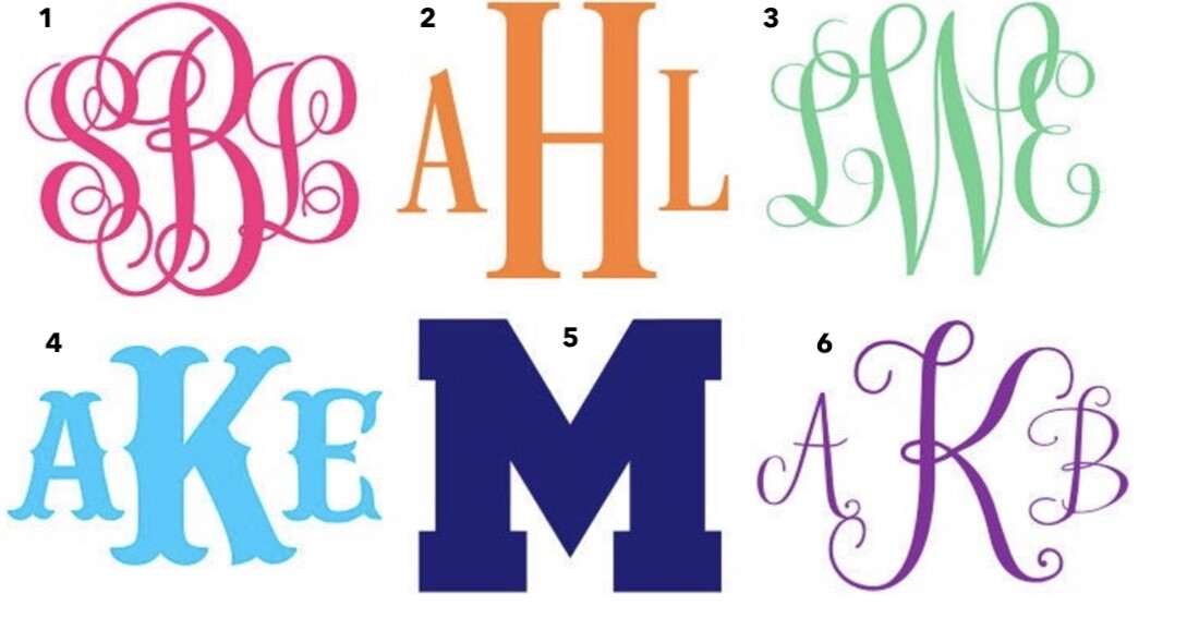 Monogram Custom Made Vinyl Decal • Custom & PERSONALIZED FOR YOU