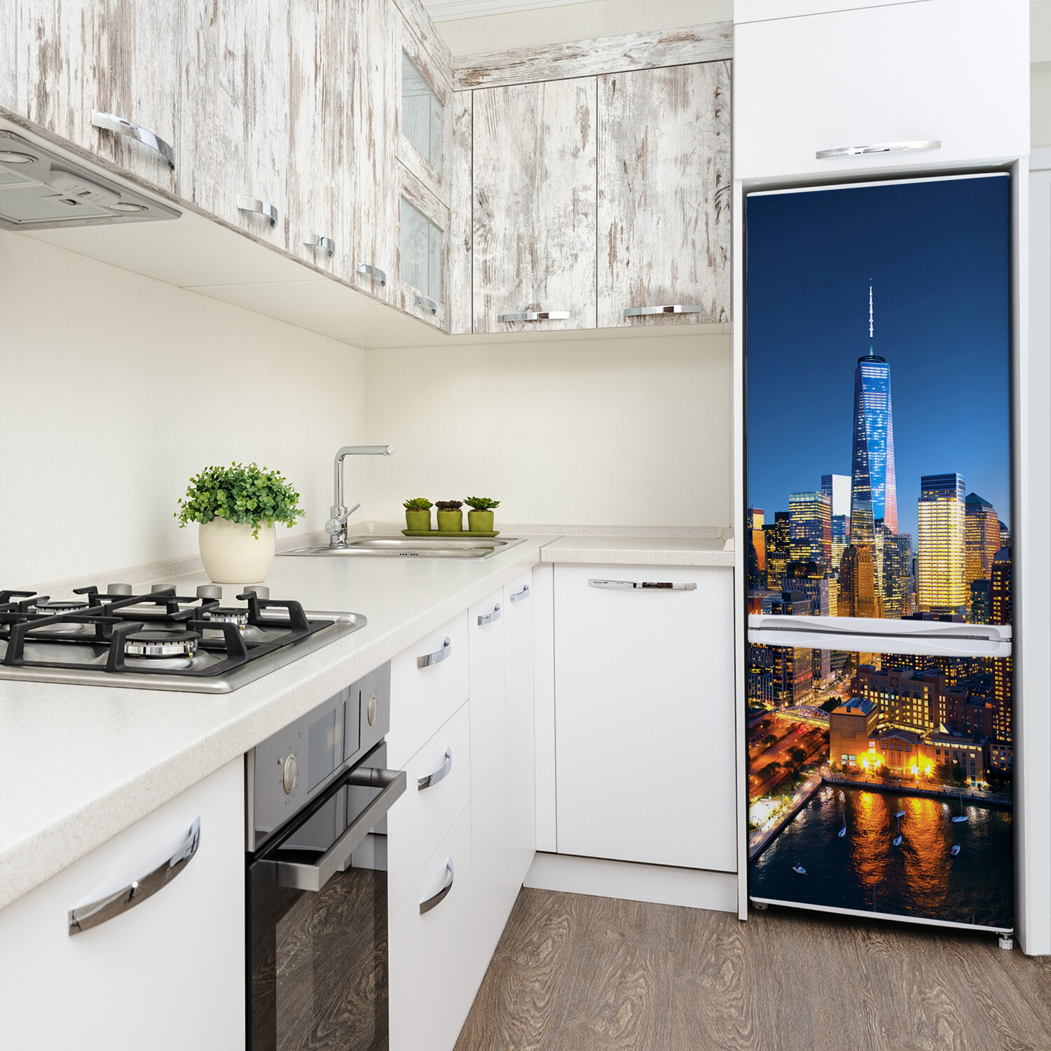 Magnet Sticker Refrigerator removable Peel & Stick Architecture New York City