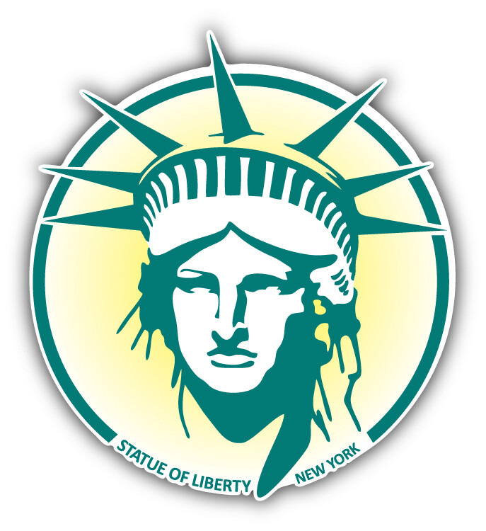 Statue Of Liberty New York USA Car Bumper Sticker Decal