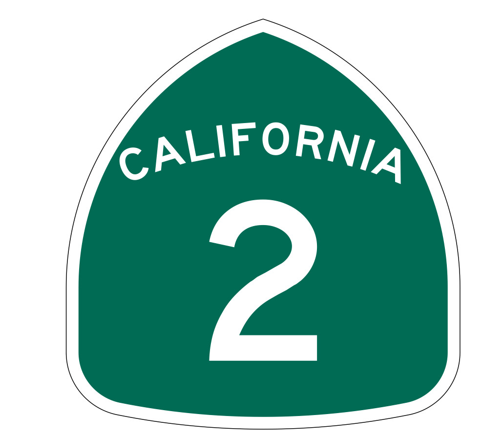 California State Route 2 Sticker Decal R1119 Highway Sign