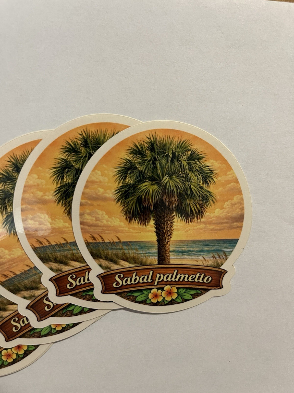 Sabal Palmetto Palm Sticker 3” Vinyl Decal Cabbage Palm Tree