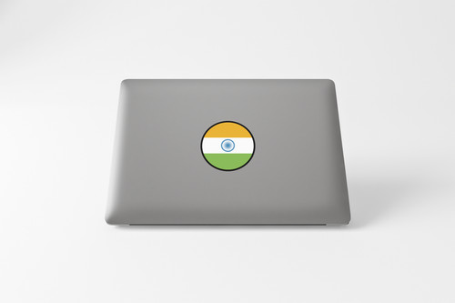 India Flag Circle Sticker Decal