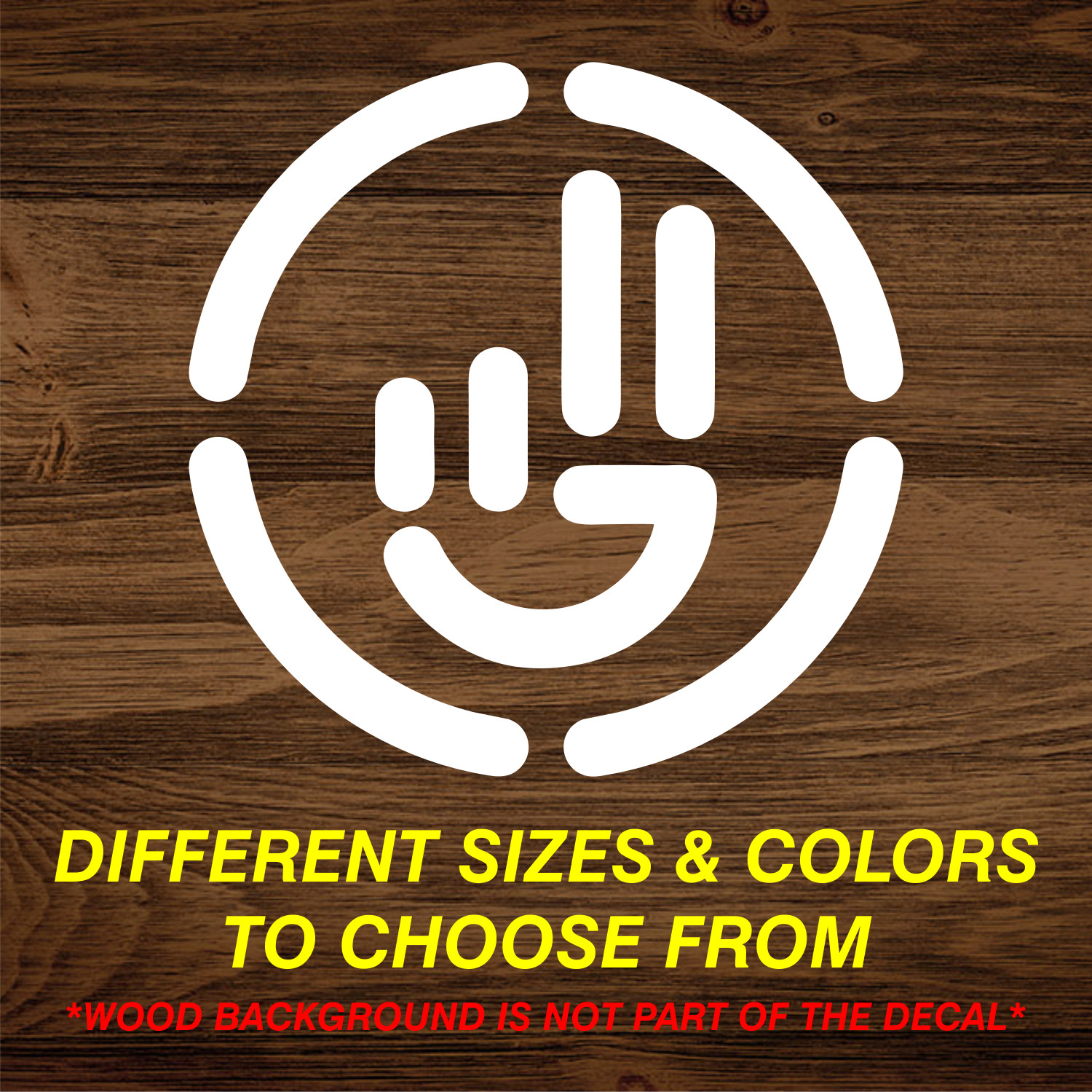 Hand Wave Vinyl Decal Many Sizes Colors – Fits Jeep CJ TJ YJ Wrangler Rubicon