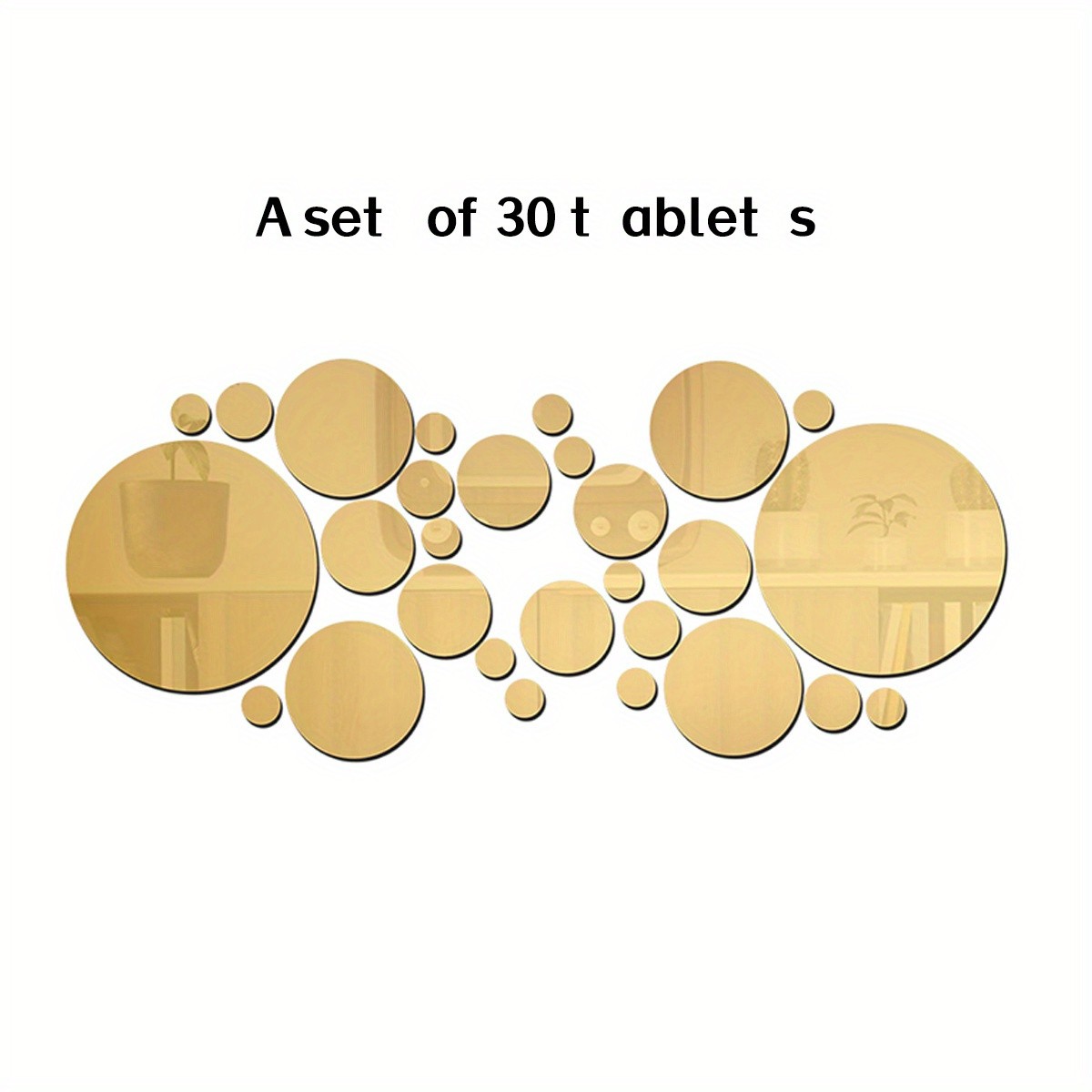 Reusable Self Adhesive Mirror Tiles Lightweight Hallway Background Wall