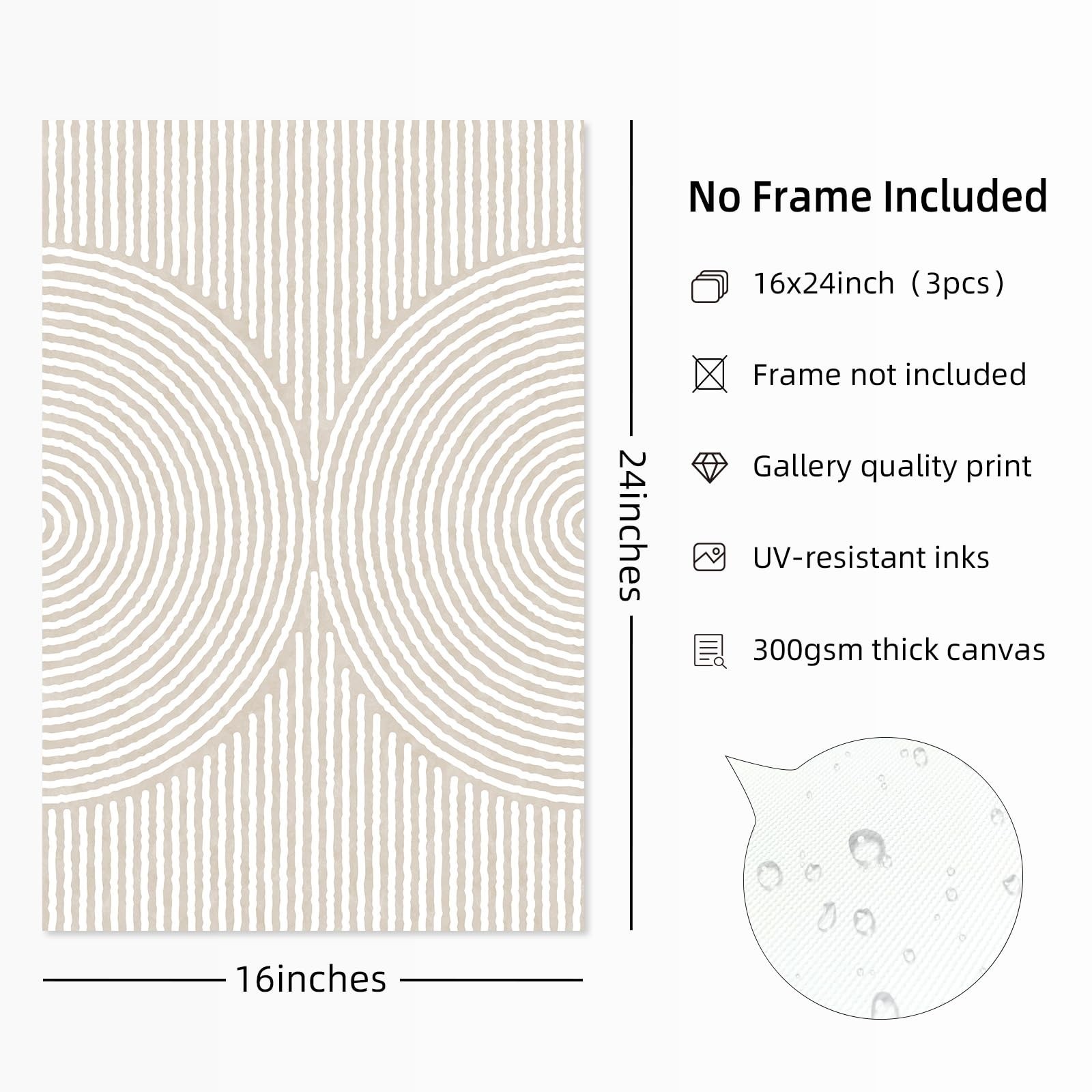 Modern Abstract Pictures Wall Art Boho Neutral Canvas Wall Art Minimalist Wal…