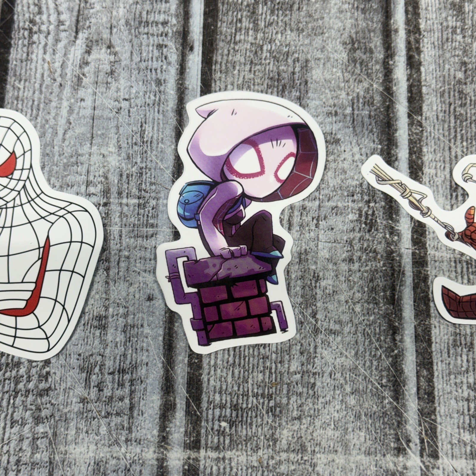 Spider-Man Sticker Lot Of 8 Venom Gwen Marvel Water bottle Laptop Fun Art