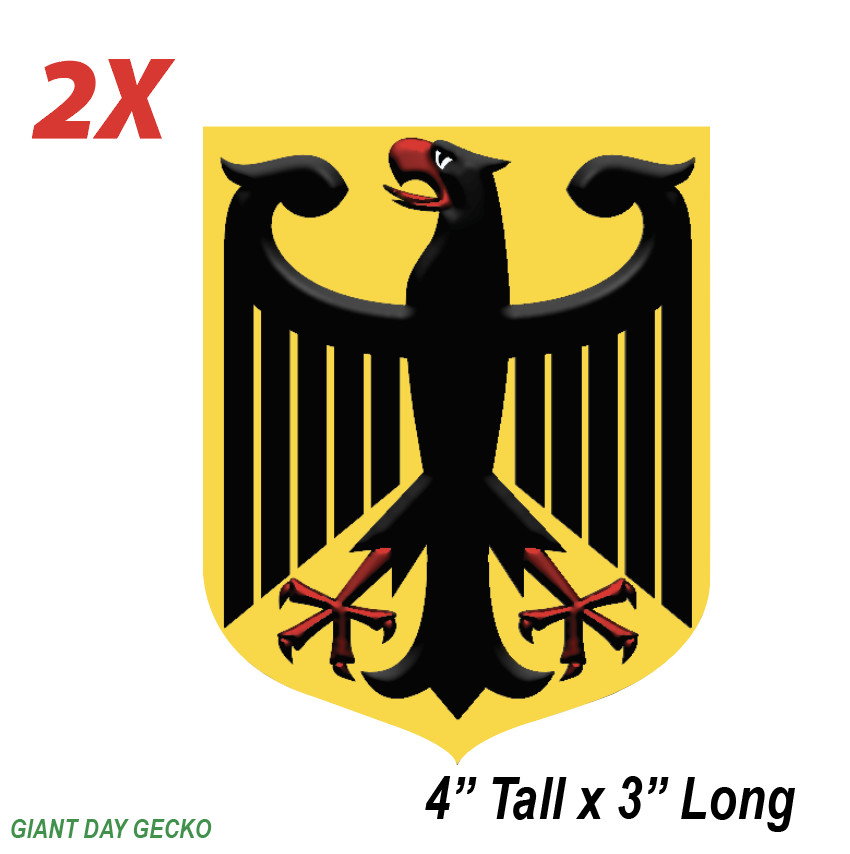 2X Two German Eagle Germany Deutsch car Laptop Wall Sticker Decal USA Stickers